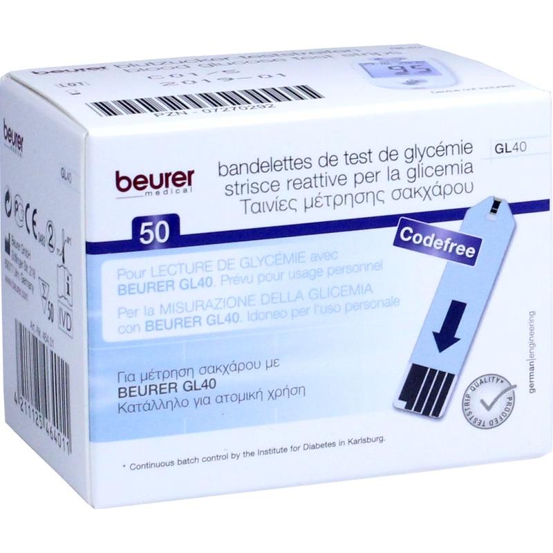 BEURER GL40 Blutzuckerteststreifen