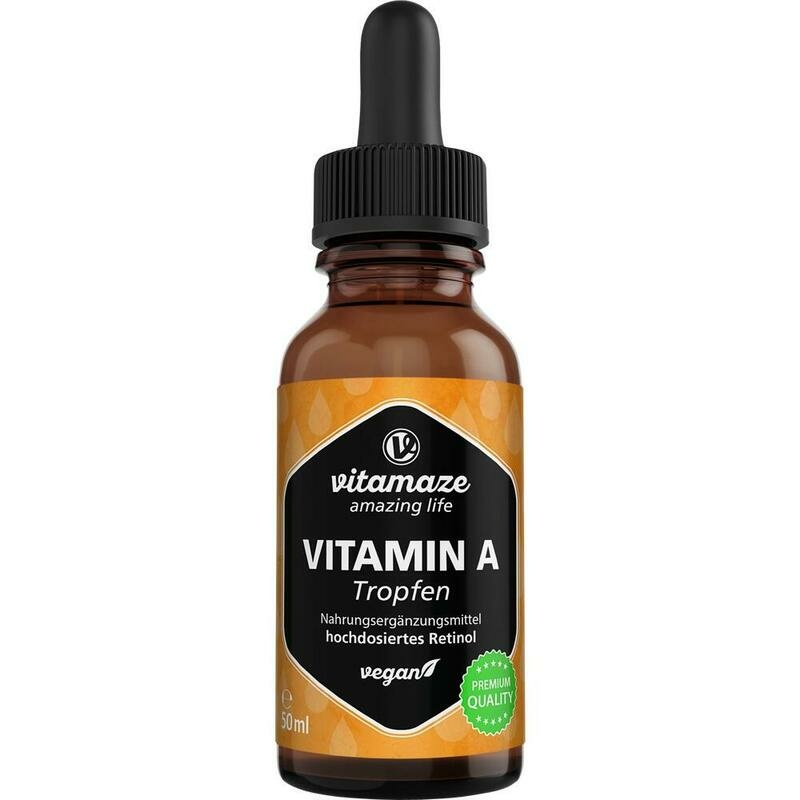 VITAMIN A 500 μg hochdosiert vegan Tropfen